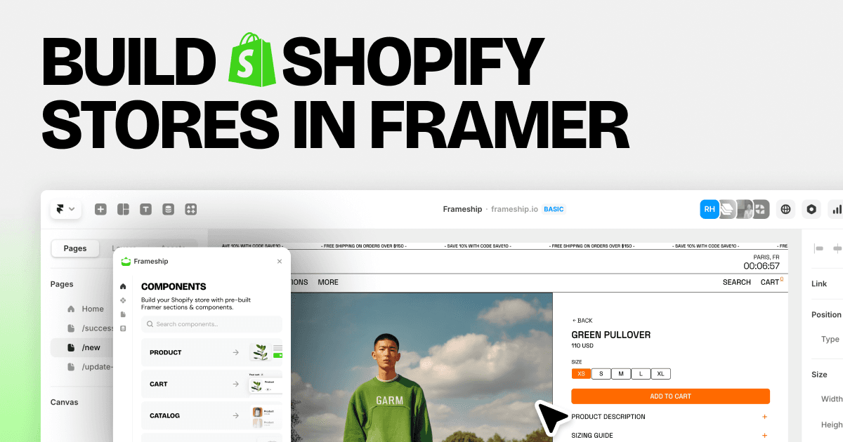 Turn Any Framer Site into a Shopify Store