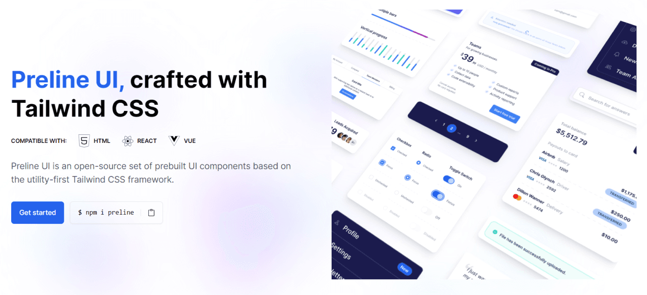 Preline UI: Free Tailwind Component Library