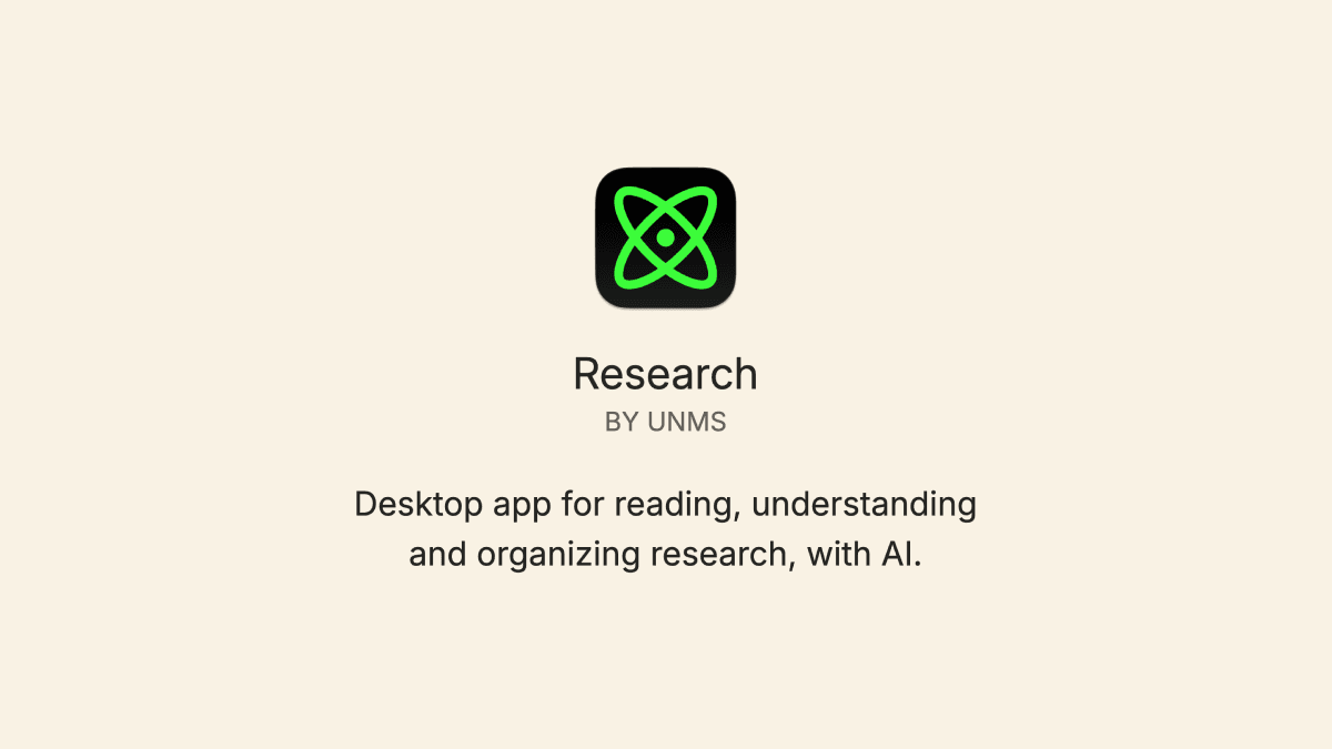 UNMS Research Tool: AI-Powered App for Faster Insights