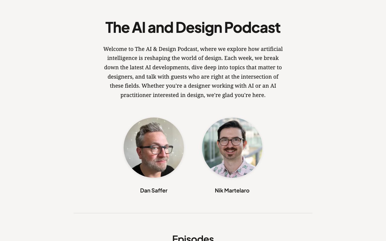 The AI and Design Podcast