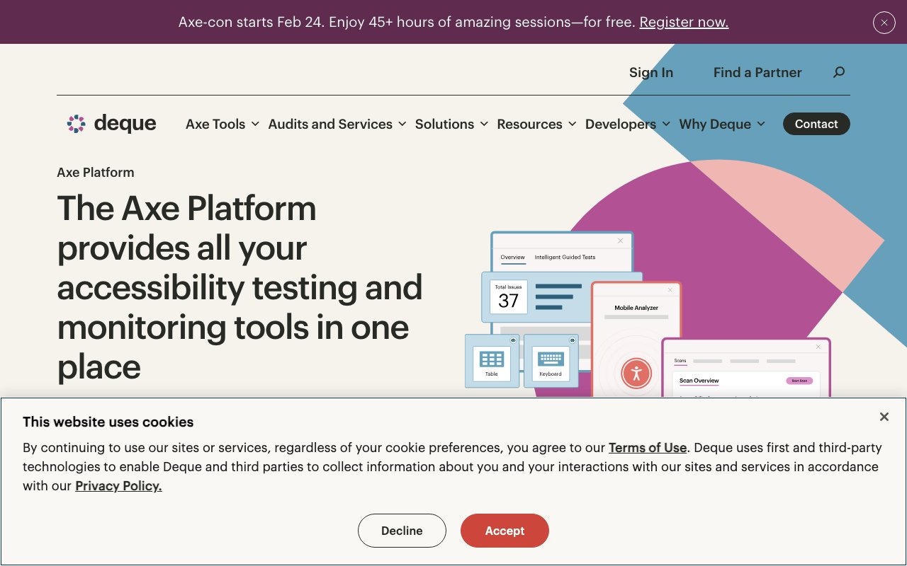 axe DevTools: Browser extension for accessibility testing