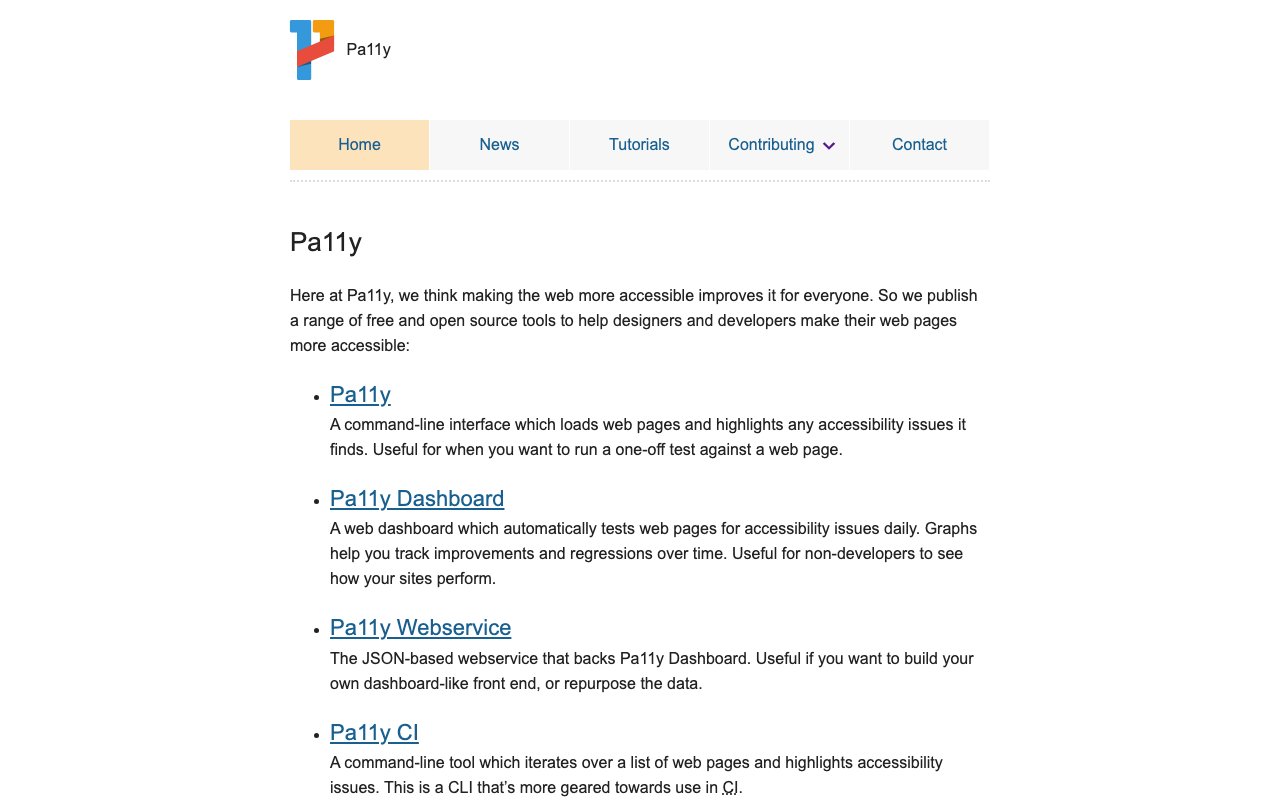 Pa11y: Automated accessibility testing